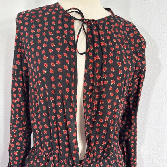 Motel Mini Dress Womens Large Multi Kepsibelle Dotty‎ Rose Tiered Summer Y2K - Picture 2 of 12